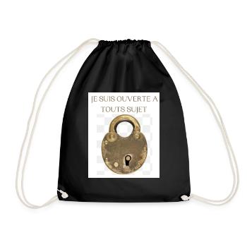 JE SUIS OUVERT A TOUT SUJET - Sac de sport léger - noir - Devant