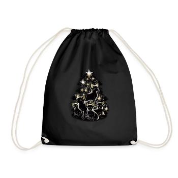 Chihuahua | Merry Christmas | X-Mas Tree | Cute - Drawstring Bag - black - Front