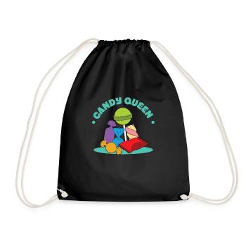 Candy queen - Drawstring Bag - black - Front