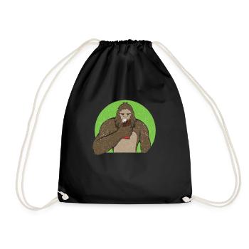 Chocolate Bigfoot - Drawstring Bag - black - Front