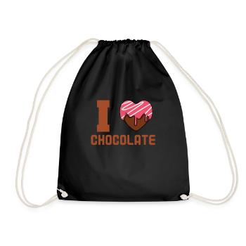 J’adore le chocolat - Sac de sport léger - noir - Devant