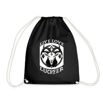 Occult Demon Lucifer goat Geschenkidee - Turnbeutel - Schwarz - Vorne