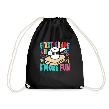 Kids Camping Dabbing Marshmallow First Grade Is Sm - Turnbeutel - Schwarz - Vorne