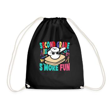 Second Grade Is Smore Fun Camping Dabbing Marshmal - Turnbeutel - Schwarz - Vorne