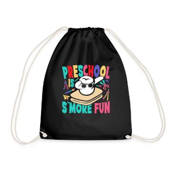 Preschool Is Smore Fun Camping Kids Dabbing Marshm - Turnbeutel - Schwarz - Vorne