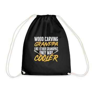 Charpentier sculpteur sur bois - Sac de sport léger - noir - Devant