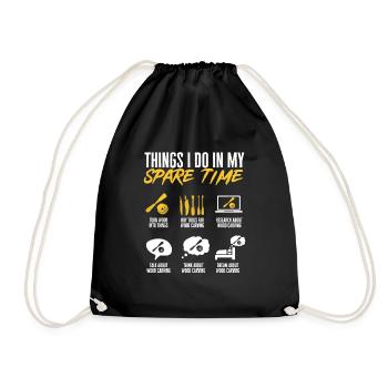 Charpentier sculpteur sur bois - Sac de sport léger - noir - Devant