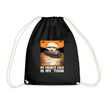 Mon enfant préféré est mon toon funny ponton - Sac de sport léger - noir - Devant