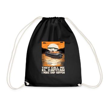 Ils m’appellent El Capitan Je fais du navire drôle - Sac de sport léger - noir - Devant