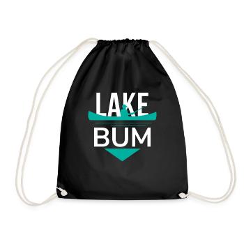 Lake Bum Lake Life Liebhaber - Turnbeutel - Schwarz - Vorne