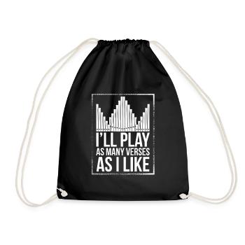 Organiste : organiste, organiste d’église, orgue - Sac de sport léger - noir - Devant