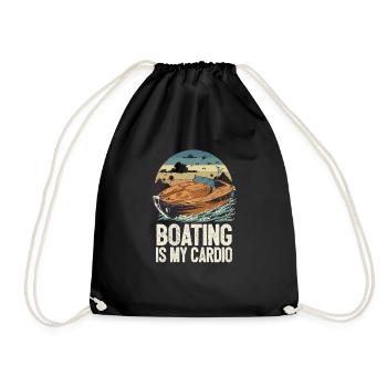 La navigation de plaisance est ma citation Cardio Lake Life Motorboating - Sac de sport léger - noir - Devant