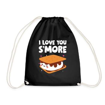 Mignon je t’aime Smore Camping Enfants Guimauve - Sac de sport léger - noir - Devant