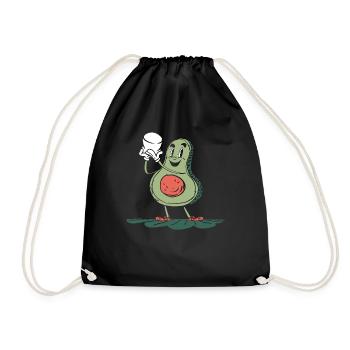 Feu de camp pour enfants Guimauve Mignon Smore Avocat - Sac de sport léger - noir - Devant