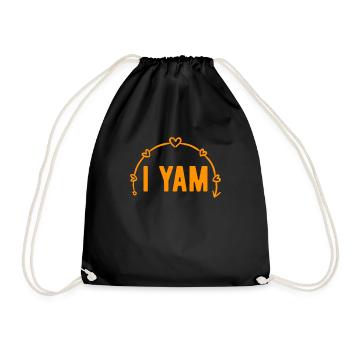 I Yam Thanksgiving Day Dinner Funny Matching - Sac de sport léger - noir - Devant