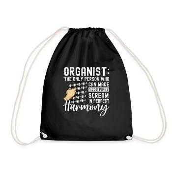 Organiste : organiste, organiste d’église, orgue - Sac de sport léger - noir - Devant