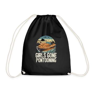 Girls Gone Pontooning Girls Trip Drinking Party - Turnbeutel - Schwarz - Vorne