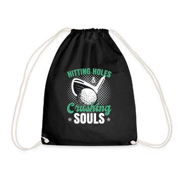 Hitting Holes Crushing Souls - Drawstring Bag - black - Front