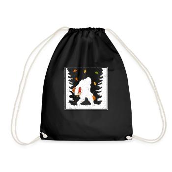 Bigfoot Pilgrim Turkey Pumpkin Thanksgiving Day - Sac de sport léger - noir - Devant