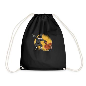 Dabbing Pilgrim Turkey Thanksgiving Day Funny Dab - Sac de sport léger - noir - Devant