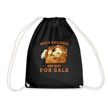 God's Children Are Not For Sale - Drawstring Bag - black - Front