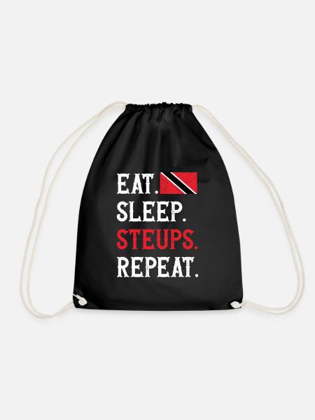 Trinidad and Tobago flag - Drawstring Bag - black