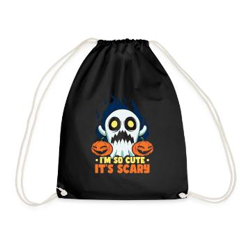 Ich bin so süß, dass es gruselig ist Halloween lustige Geisterkinder - Turnbeutel - Schwarz - Vorne