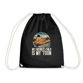 Mon enfant préféré est mon toon funny ponton - Sac de sport léger - noir - Devant