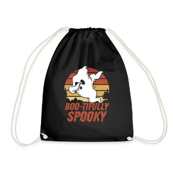 Cute Spooky Ghost Halloween - Drawstring Bag - black - Front