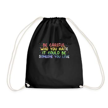 Fier allié Faites attention à qui vous détestez - Sac de sport léger - noir - Devant