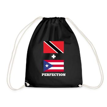 Trinidad and Tobago flag - Drawstring Bag - black - Front