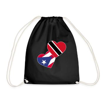 Trinidad and Tobago flag - Drawstring Bag - black - Front