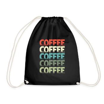 Coffee Coffee Coffee - Turnbeutel - Schwarz - Vorne