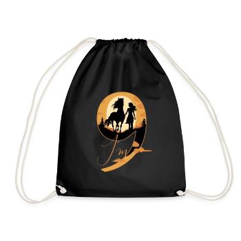 9ème anniversaire Cheval 9 ans Fille Chevaux - Sac de sport léger - noir - Devant