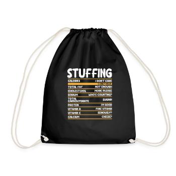 Drôle de nourriture de remplissage de Thanksgiving - Sac de sport léger - noir - Devant