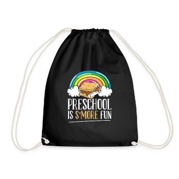 Camping Kids Preschool Is Smore Fun Rainbow Marshm - Turnbeutel - Schwarz - Vorne