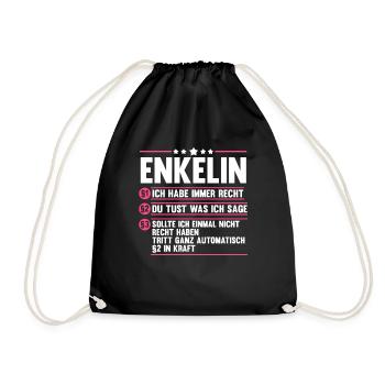 Enkelin - Turnbeutel - Schwarz - Vorne