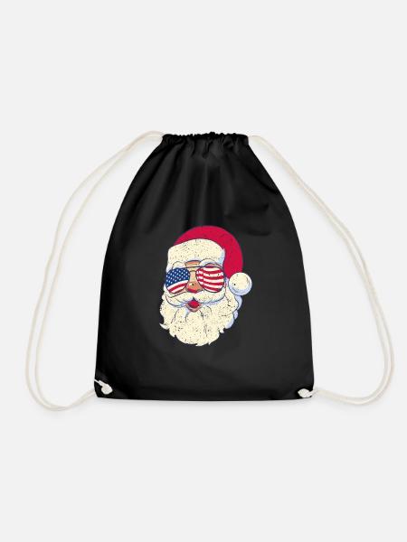 Weihnachtsmann patriotische USA Sonnenbrille - Turnbeutel - Schwarz