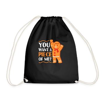 Tu veux un morceau de moi? Biscuits de Noël - Sac de sport léger - noir - Devant