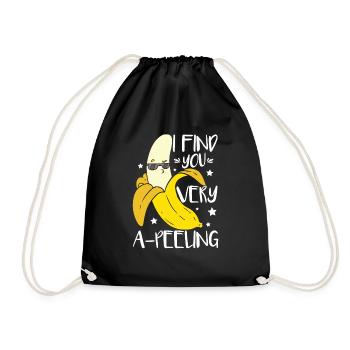 Funny Banana Fruit Lover - Drawstring Bag - black - Front