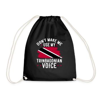 Trinidad and Tobago flag - Drawstring Bag - black - Front
