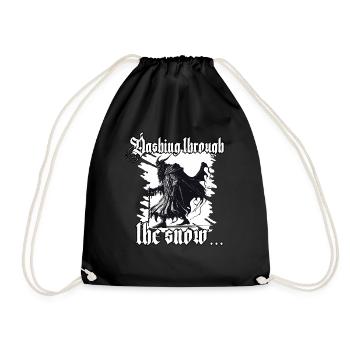 Horror Krampus T-Shirt Mystische Weihnachtsfigur - Turnbeutel - Schwarz - Vorne