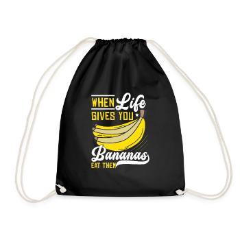 Banana Lover Saying Fruit Banana - Drawstring Bag - black - Front