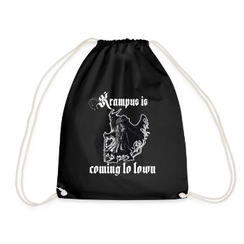 Horror Krampus T-Shirt Böser Weihnachtsbrauch - Turnbeutel - Schwarz - Vorne