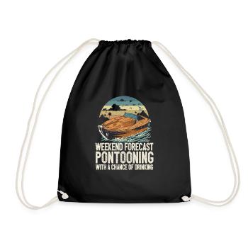 Weekend Forecast Pontooning With A Chance Of - Turnbeutel - Schwarz - Vorne