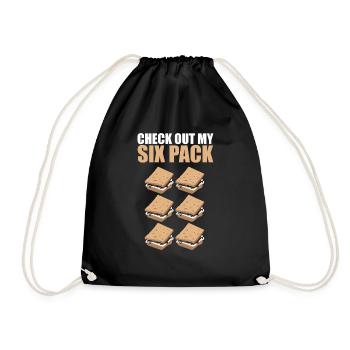 Smore Enthusiast Campfire Marshmallow Check Out My - Drawstring Bag - black - Front