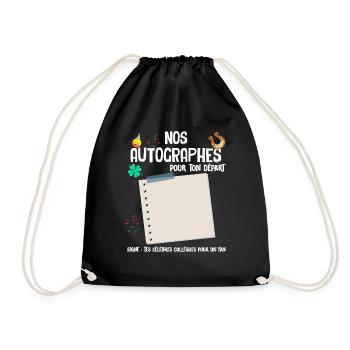 Les Autographes De Mes Collègues Star Pour Départ - Sac de sport léger - noir - Devant