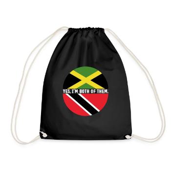 Trinidad and Tobago flag - Drawstring Bag - black - Front