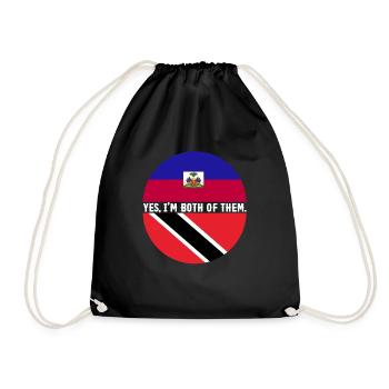 Trinidad und Tobago Flagge - Turnbeutel - Schwarz - Vorne