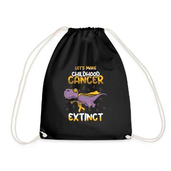 Septembre Soutien Dinosaure Enfant Cancer - Sac de sport léger - noir - Devant